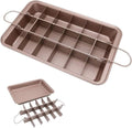 Brownie Pan with Dividers, Non-Stick Backing Pan